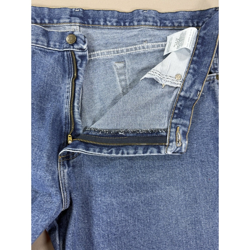 Wrangler Jeans Men's 40X29 Blue Denim Medium Wash Rugged Wear Embroidered W - Picture 4 of 12